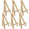 U.S. Art Supply; 8" High Small Natural Wooden Easel (6 Pack), A-Frame Canvas Stand Tripod, Small Painting Easels - Tabletop Easel for Painting, Canvases, Student Crafts, Event Signs Photos; Category:Drawing & Coloring; Image:2